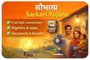 Saubhagya Sarkari Yojana free bijli connection scheme with electricity meter and DC fan